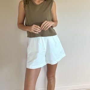 Rhythm White Trouser Shorts